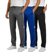 3 Pack Mens Tricot Sweatpants Track Workout Casual Lounge Pants Pockets
