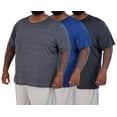 thumbnail image 1 of Real Essentials 3 Pack: Men’s Big & Tall Tech Stretch Long-Sleeve & Short-Sleeve Dry-Fit T-Shirt (3XT-5XT), 1 of 5