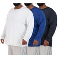 thumbnail image 1 of Real Essentials 3 Pack: Men’s Big & Tall Tech Stretch Long-Sleeve & Short-Sleeve Dry-Fit T-Shirt (3XT-5XT), 1 of 5