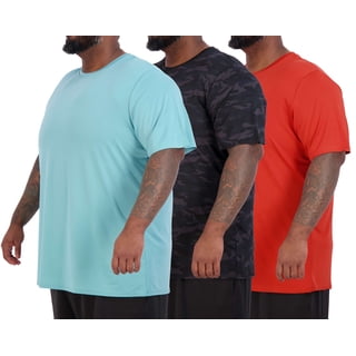 Real Essentials 3 Pack: Men’s Big & Tall Tech Stretch Short-Sleeve Dry-Fit T-Shirt (3XT-5XT)