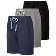 thumbnail image 1 of Real Essentials 3 Pack: Men's Cotton 9" French Terry Casual Lounge Sweat Shorts with Pockets (Available In Big & Tall), 1 of 7
