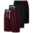thumbnail image 1 of Real Essentials 3 Pack: Men's Cotton 9" French Terry Casual Lounge Sweat Shorts with Pockets (Available In Big & Tall), 1 of 7