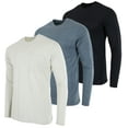 thumbnail image 1 of Real Essentials 3 Pack: Men's Cotton Performance Long Sleeve Crew Neck Pocket T-Shirt Athletic Top (Available in Big & Tall), 1 of 5