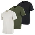 thumbnail image 1 of Real Essentials 3 Pack: Men's Cotton Short & Long Sleeve Henley T-Shirt Performance Activewear (Available In Big & Tall), 1 of 7