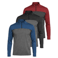 thumbnail image 1 of Real Essentials 3 Pack: Men's Dry-Fit Active Quarter Zip Long Sleeve Athletic Performance Pullover (Available In Big & Tall), 1 of 6
