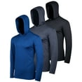 thumbnail image 1 of Real Essentials 3 Pack: Men's Dry Fit Wicking Long Sleeve Fishing Active Hoodie Pullover Sweatshirt (Big & Tall), 1 of 5