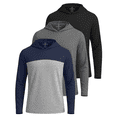 thumbnail image 1 of Real Essentials 3 Pack: Men's Dry Fit Wicking Long Sleeve Fishing Active Hoodie Pullover Sweatshirt (Big & Tall), 1 of 6
