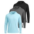 thumbnail image 1 of Real Essentials 3 Pack: Men's Dry Fit Wicking Long Sleeve Fishing Active Hoodie Pullover Sweatshirt (Big & Tall), 1 of 6