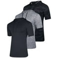 thumbnail image 1 of Real Essentials 3 Pack: Men's Dry Fit Short Sleeve Active Athletic Hoodie Pullover Sweatshirt (Available in Big & Tall), 1 of 7