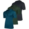 thumbnail image 1 of Real Essentials 3 Pack: Men's Dry Fit Short Sleeve Active Athletic Hoodie Pullover Sweatshirt (Available in Big & Tall), 1 of 7