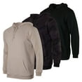 thumbnail image 1 of Real Essentials 3 Pack: Men's Fleece Pullover Hoodie - Long Sleeve Hooded Sweatshirt Pockets (Available in Big & Tall), 1 of 5