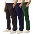 thumbnail image 1 of Real Essentials 3 Pack: Men's Mesh Open Bottom Sweatpants Gym Active Athletic Workout Casual Pants with Pockets (Big & Tall), 1 of 7