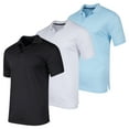 thumbnail image 1 of Real Essentials 3 Pack: Men's Quick-Dry Short Sleeve Athletic Performance Polo Shirt (Available In Big & Tall), 1 of 6