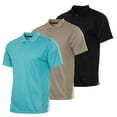 thumbnail image 1 of Real Essentials 3 Pack: Men's Quick-Dry Short Sleeve Athletic Performance Polo Shirt (Available In Big & Tall), 1 of 5