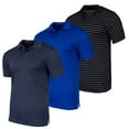 thumbnail image 1 of Real Essentials 3 Pack: Men's Quick-Dry Short Sleeve Athletic Performance Polo Shirt (Available In Big & Tall), 1 of 5