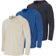 thumbnail image 1 of Real Essentials 3 Pack: Men's Rash Guard Hoodie Sweatshirt Sun Protection UPF Fishing Shirt (Available in Big & Tall), 1 of 6