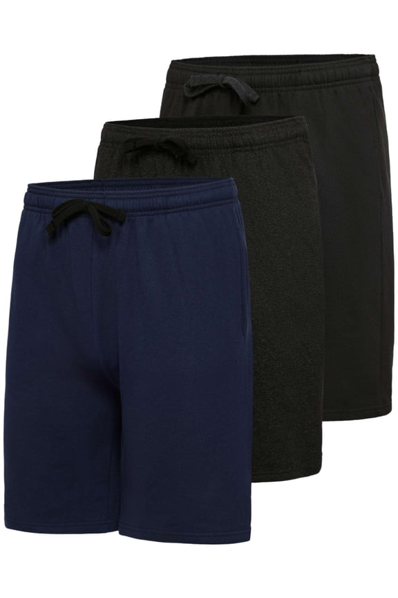 3 Pack: Men's Soft 9" Fleece Lounge Sweat Short