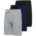 thumbnail image 1 of Real Essentials 3 Pack: Men's Soft 9" Fleece Lounge Sweat Short, 1 of 5
