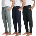 thumbnail image 1 of Real Essentials 3 Pack: Men's Soft Lounge Sleep Joggers - Pajama Pants Drawstring & Pockets (Available in Big & Tall), 1 of 7