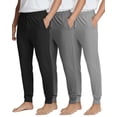 thumbnail image 1 of Real Essentials 3 Pack: Men's Soft Lounge Sleep Joggers - Pajama Pants Drawstring & Pockets (Available in Big & Tall), 1 of 8