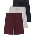 thumbnail image 1 of 3 Pack: Men's Soft Pajama Shorts with Drawstring & Pockets 4-Way Stretch & Wicking (Available In Big & Tall), 1 of 6