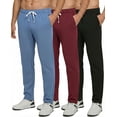 thumbnail image 1 of Real Essentials 3 Pack: Men's Tech Fleece Athletic Casual Open Bottom Sweatpants with Pockets (Available In Big & Tall), 1 of 4
