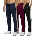 thumbnail image 1 of Real Essentials 3 Pack: Men's Tech Fleece Athletic Casual Open Bottom Sweatpants with Pockets (Available In Big & Tall), 1 of 4