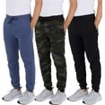 thumbnail image 1 of Real Essentials 3 Pack: Men's Tech Fleece Ultra-Soft Jogger Athletic Sweatpants with Pockets (Available In Big & Tall), 1 of 7