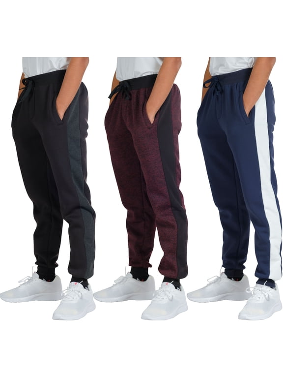 3 Pack: Men's Tech Fleece Ultra-Soft Warm Jogger Athletic Sweatpants with Pockets (Available In Big & Tall)