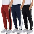 thumbnail image 1 of Real Essentials 3 Pack: Men's Tech Fleece Ultra-Soft Jogger Athletic Sweatpants with Pockets (Available In Big & Tall), 1 of 7