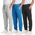 thumbnail image 1 of Real Essentials 3 Pack: Men's Tech Mesh Active Athletic Casual Jogger Sweatpants with Pockets(Available in Big & Tall), 1 of 6