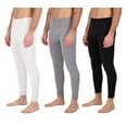 thumbnail image 1 of Real Essentials 3 Pack: Men's Thermal Underwear Base Layer Fleece Lined Pants with Fly - Long John Bottom(Big & Tall), 1 of 5