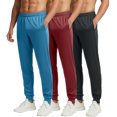 thumbnail image 1 of Real Essentials 3 Pack: Men's Tricot Active Athletic Jogger - Running Sweatpants Workout Gym with Pockets (Big & Tall), 1 of 3