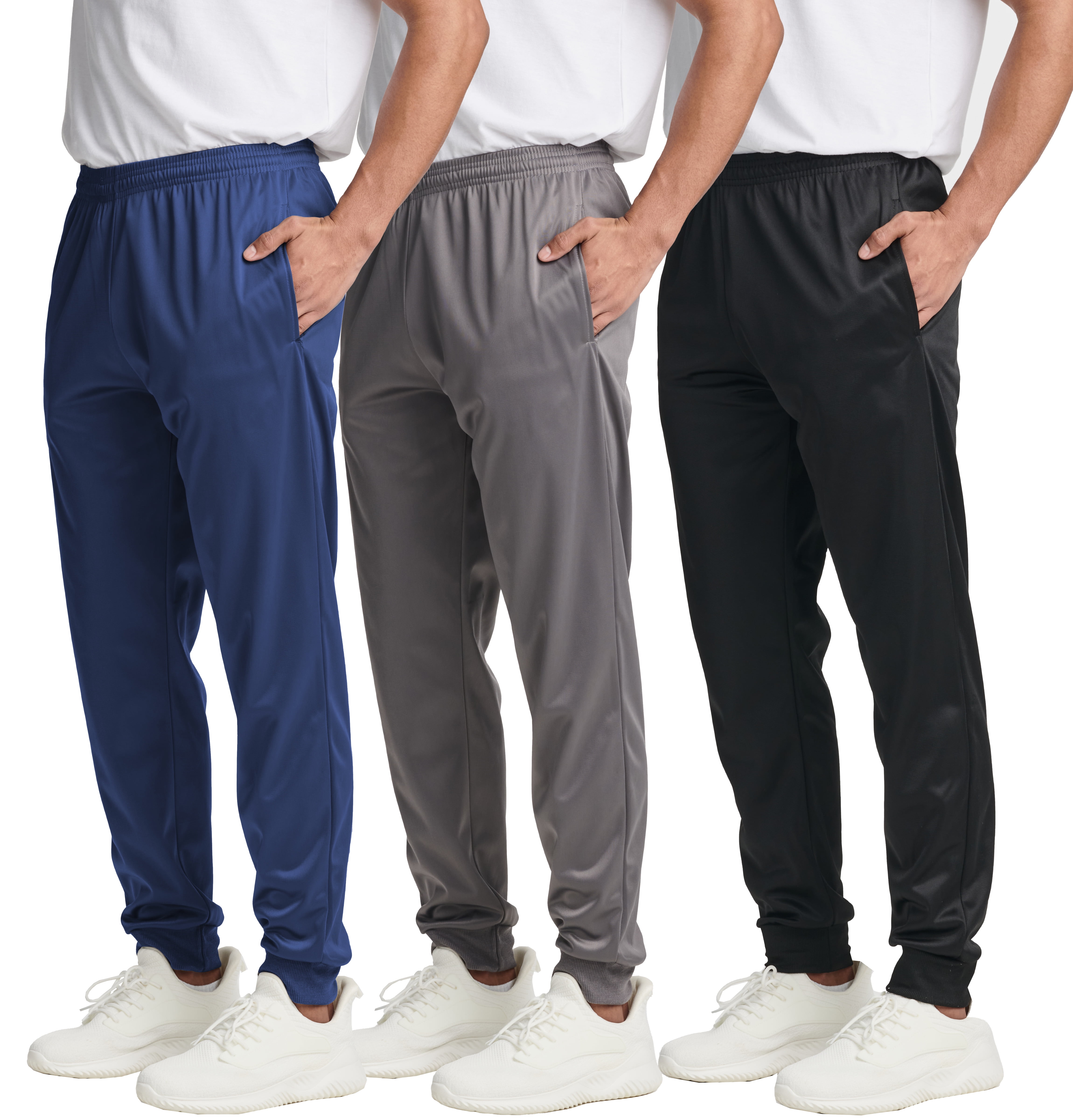 Real Essentials 3-Pack: Women's Capri Joggers Cuffed Athletic Casual Soft  Sweatpants with Pockets (Available in Plus Size) : : Clothing