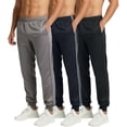 thumbnail image 1 of Real Essentials 3 Pack: Men's Tricot Active Athletic Jogger - Running Sweatpants Workout Gym with Pockets (Big & Tall), 1 of 3