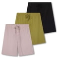 thumbnail image 1 of Real Essentials 3 Pack:Mens Cotton Ultra-Soft Knit Sleep Pajama Shorts & Lounge Wear (Available In Big & Tall), 1 of 5