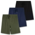 thumbnail image 1 of Real Essentials 3 Pack:Mens Cotton Ultra-Soft Knit Sleep Pajama Shorts & Lounge Wear (Available In Big & Tall), 1 of 5