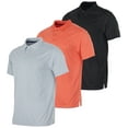 thumbnail image 1 of Real Essentials 3 Pack: Mens Short Sleeve Dry-Fit Collared Polo Shirt With Pocket - Active Casual (Available Big & Tall), 1 of 6