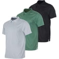 thumbnail image 1 of Real Essentials 3 Pack: Mens Short Sleeve Dry-Fit Collared Polo Shirt With Pocket - Active Casual (Available Big & Tall), 1 of 6