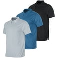 thumbnail image 1 of Real Essentials 3 Pack: Mens Short Sleeve Dry-Fit Collared Polo Shirt With Pocket - Active Casual (Available Big & Tall), 1 of 6