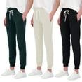 thumbnail image 1 of Real Essentials 3 Pack: Women's Cotton French Terry Lounge Joggers - Athletic Sweatpants with Pockets (Available in Plus), 1 of 5