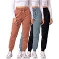 thumbnail image 1 of 3 Pack Women's Fleece Joggers Sweatpants Lounge Pants Sweats Casual Pockets, 1 of 7