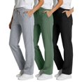 thumbnail image 1 of Real Essentials 3 Pack: Women's Relaxed Fit Fleece Open Bottom Sweatpants - Casual Athleisure (Available In Plus), 1 of 6