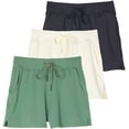 thumbnail image 1 of Real Essentials 3 Pack: Women's Shorts Hiking Athletic Yoga Lounge Workout Running Casual Pockets 2.5" (Plus Available ), 1 of 6