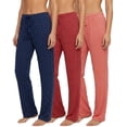 thumbnail image 1 of Real Essentials 3 Pack: Women’s Ultra-Soft Comfy Pajama Lounge Pants Sleepwear (Available in Plus Size), 1 of 8