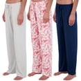 thumbnail image 1 of Real Essentials 3 Pack: Women’s Ultra-Soft Comfy Pajama Lounge Pants Sleepwear (Available in Plus Size), 1 of 7