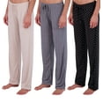 thumbnail image 1 of Real Essentials 3 Pack: Women’s Ultra-Soft Comfy Pajama Lounge Pants Sleepwear (Available in Plus Size), 1 of 7
