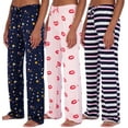 thumbnail image 1 of Real Essentials 3 Pack: Women’s Ultra-Soft Comfy Pajama Lounge Pants Sleepwear (Available in Plus Size), 1 of 7