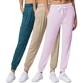 thumbnail image 1 of Real Essentials 3 Pack: Women's Lounge Joggers Sweatpants With Pockets Yoga Running Athletic Workout (Available In Plus Size), 1 of 9