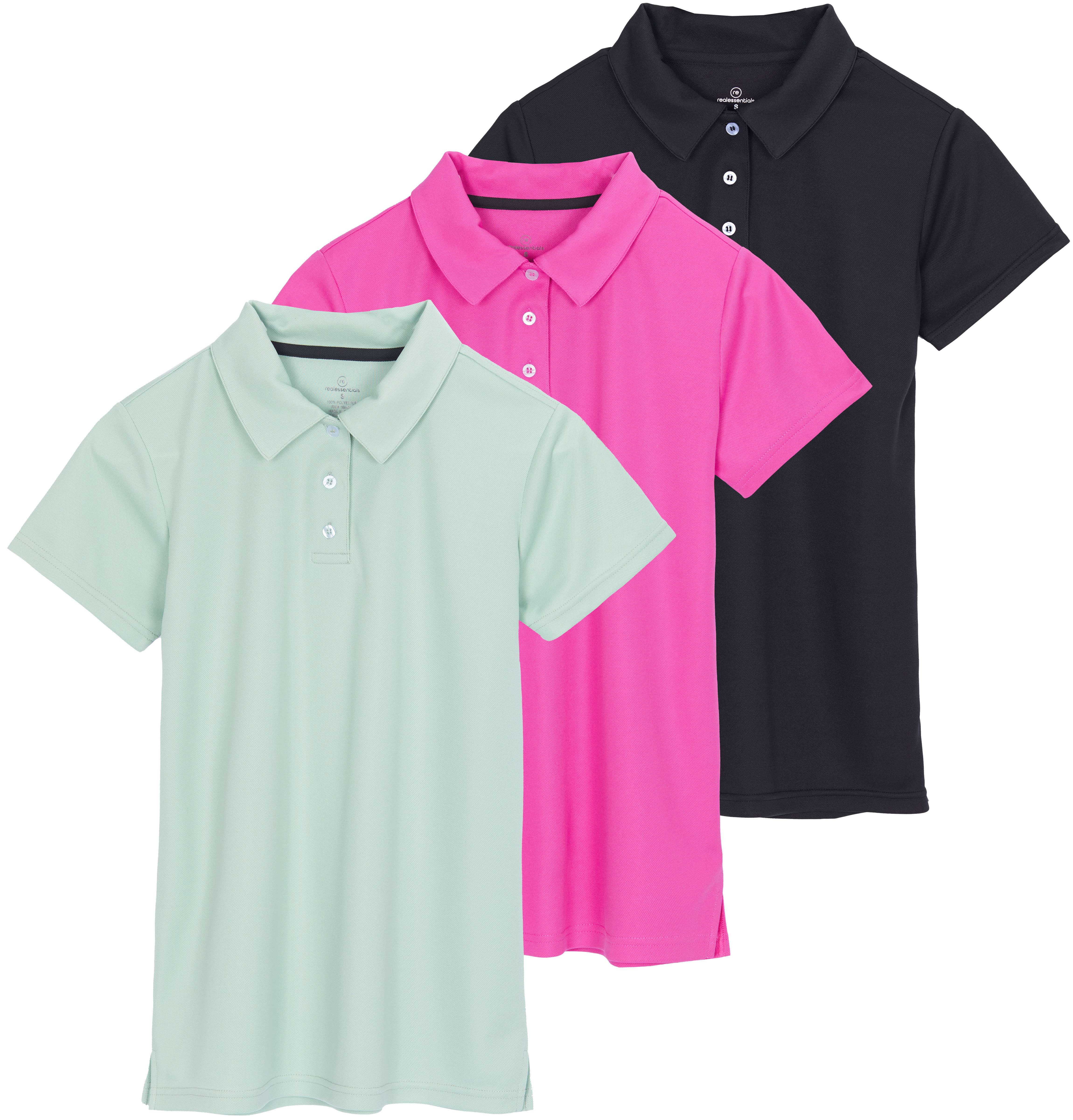 Real Essentials 3-Pack Men’s Cotton Performance Long Sleeve Pocket Tees - Moisture Wicking & Comfort Fit